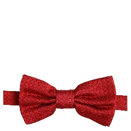 Men Red 100% Silk Adjustable Neck Papillon Bow Tie