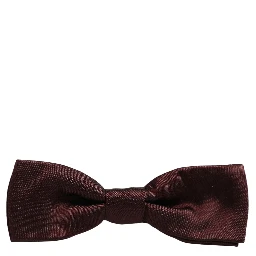 Men Brown 100% Silk Adjustable Neck Papillon Bow Tie