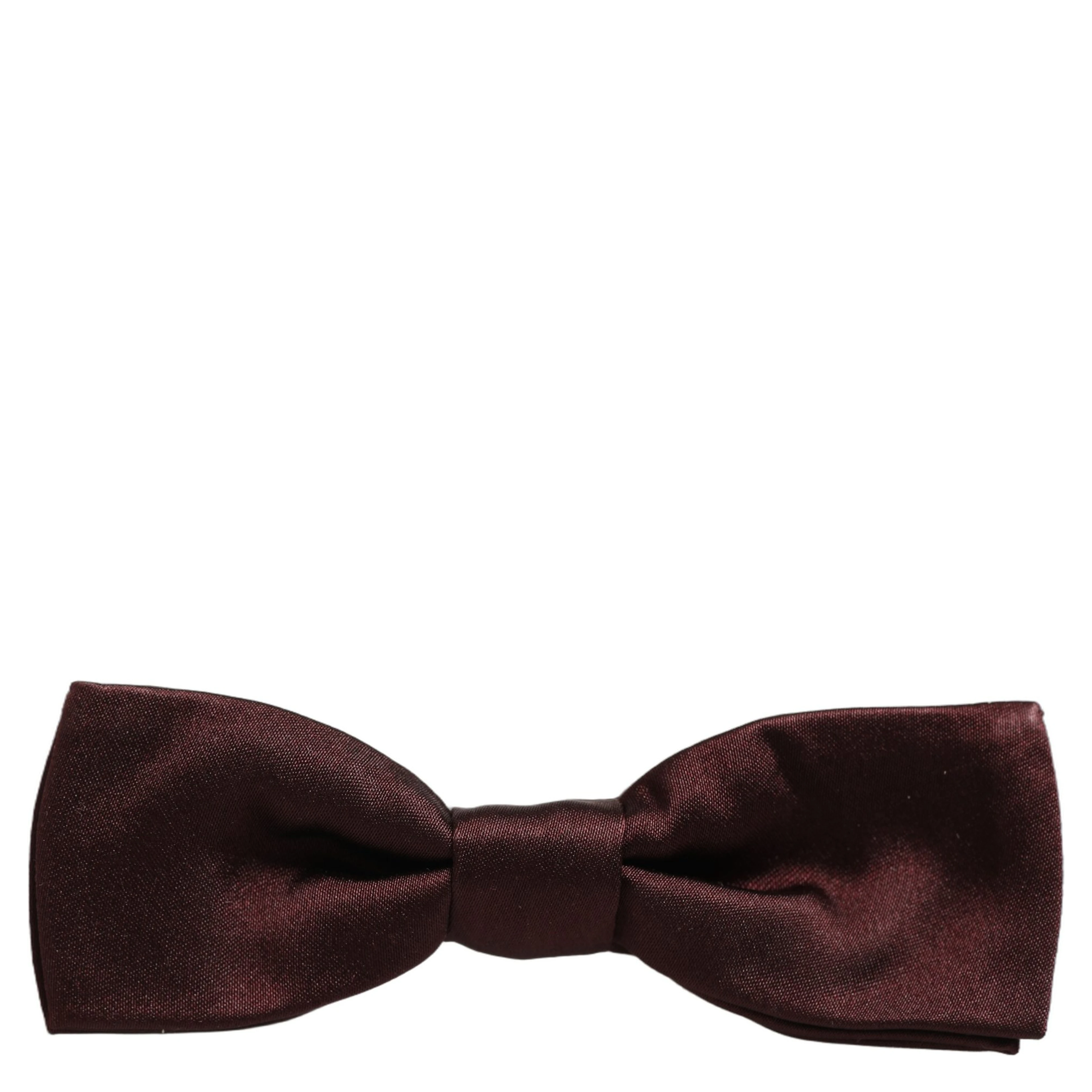 Men Brown 100% Silk Adjustable Neck Papillon Bow Tie