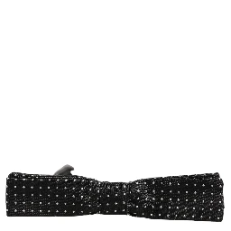 Black White Polka Dot Adjustable Neck Papillon Bow Tie
