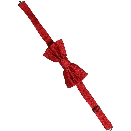 Men Red 100% Silk Adjustable Neck Papillon Bow Tie