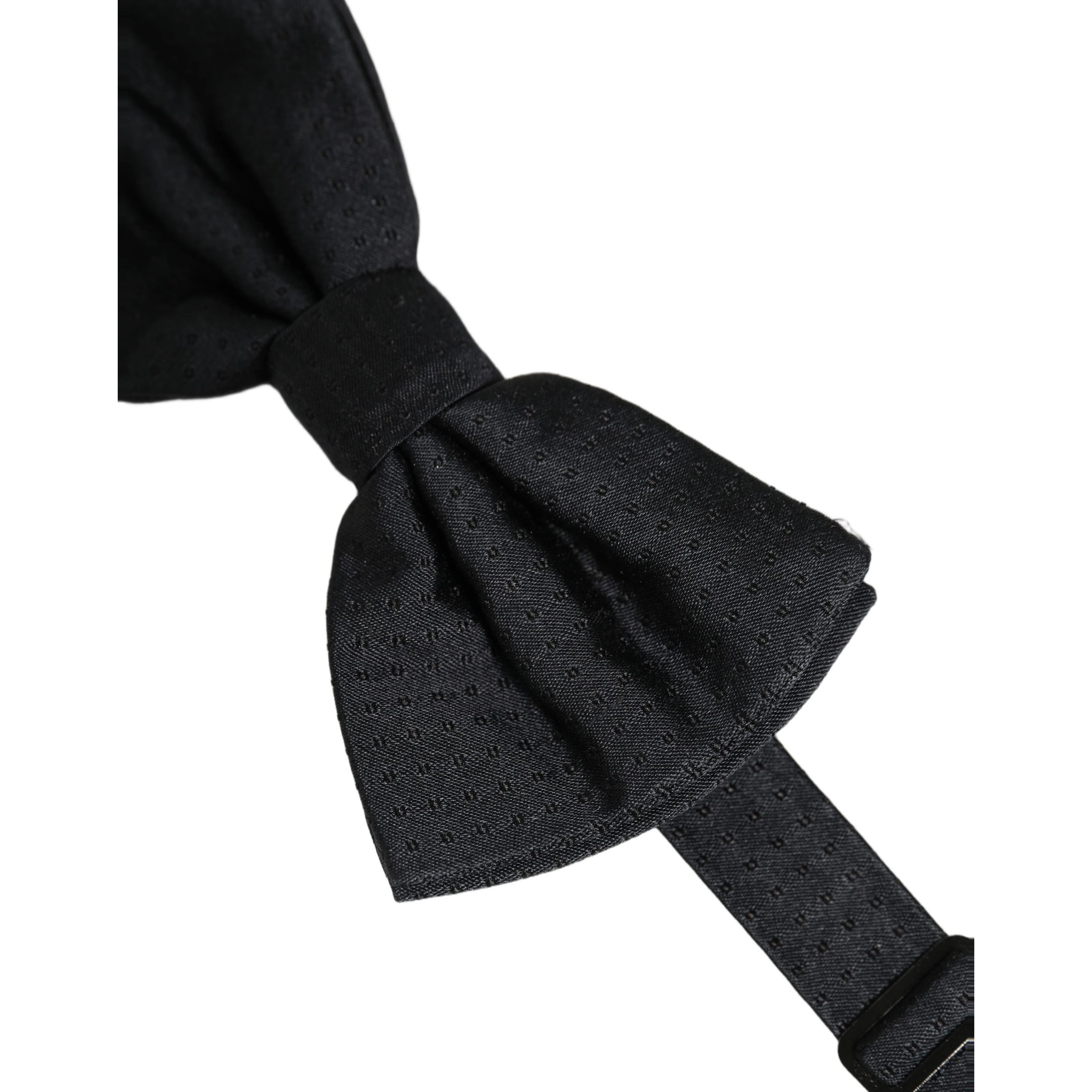 Men Black 100% Silk Adjustable Neck Papillon Bow Tie