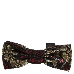 Multicolor Floral Jacquard Adjustable Neck Papillon Bow Tie