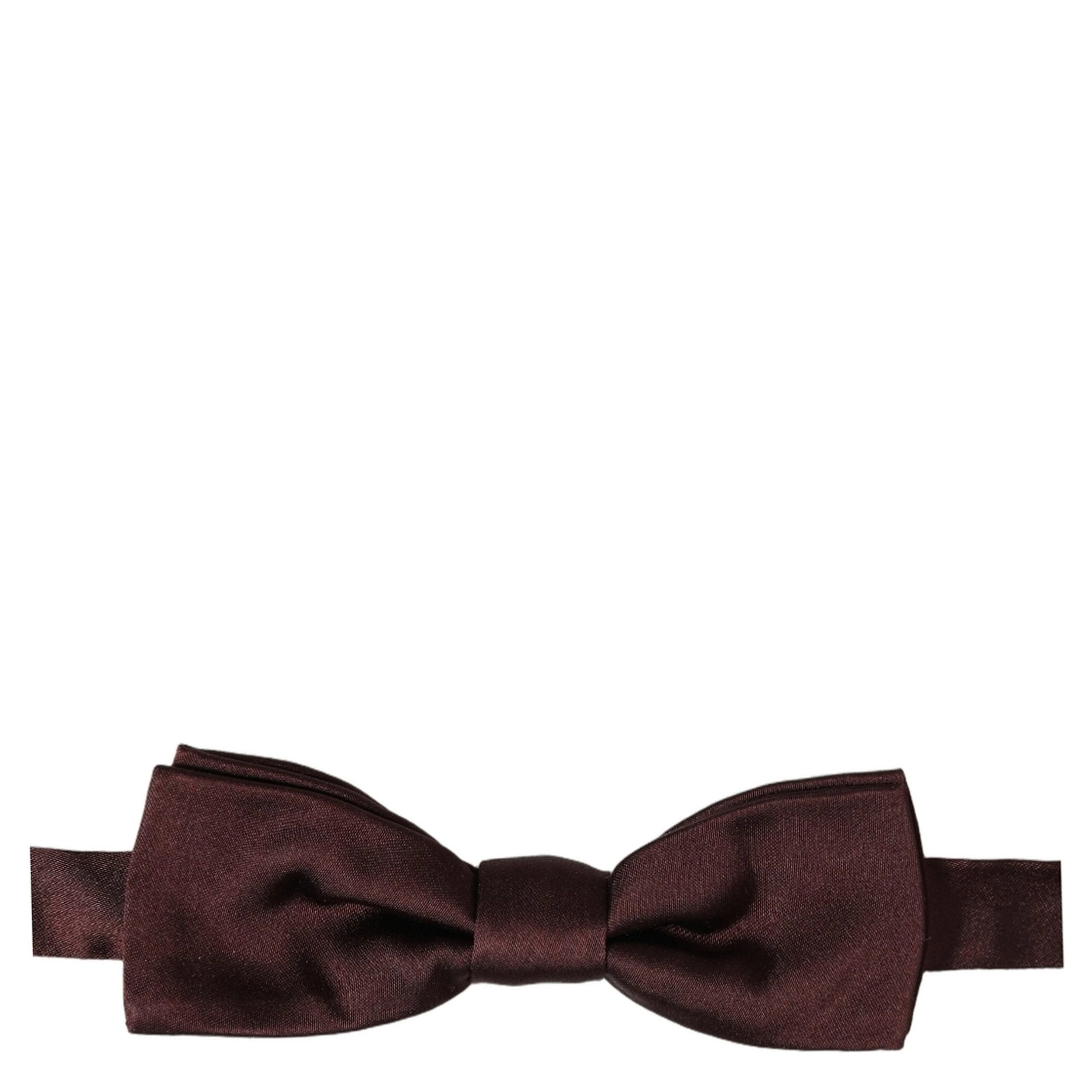 Men Brown 100% Silk Adjustable Neck Papillon Bow Tie