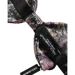 Multicolor Marble Silk Adjustable Neck Papillon Bow Tie