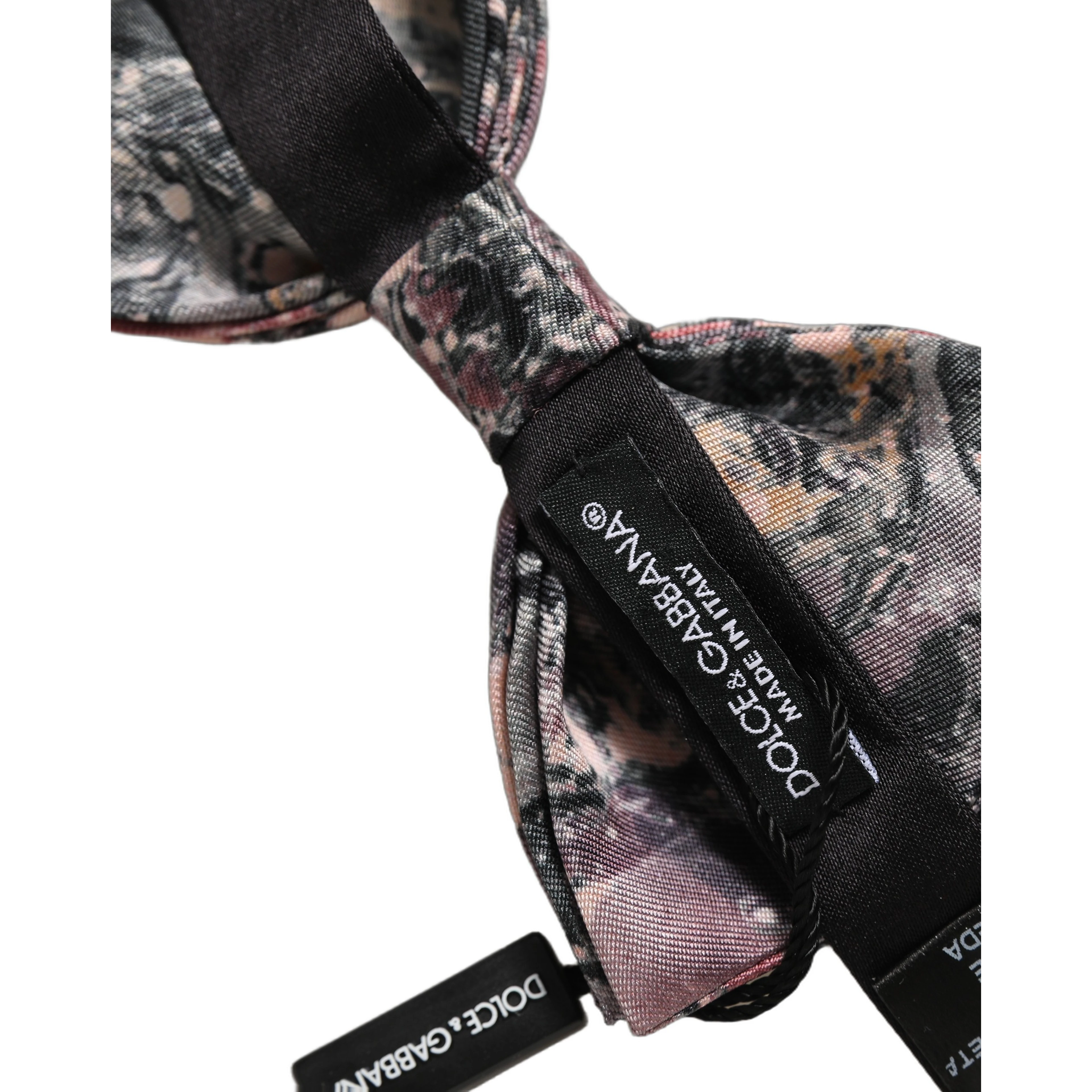 Multicolor Marble Silk Adjustable Neck Papillon Bow Tie