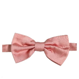Men Light Pink 100% Silk Adjustable Neck Papillon Bow Tie