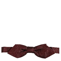 Men Red Silk Fantasy Adjustable Neck Papillon Bow Tie