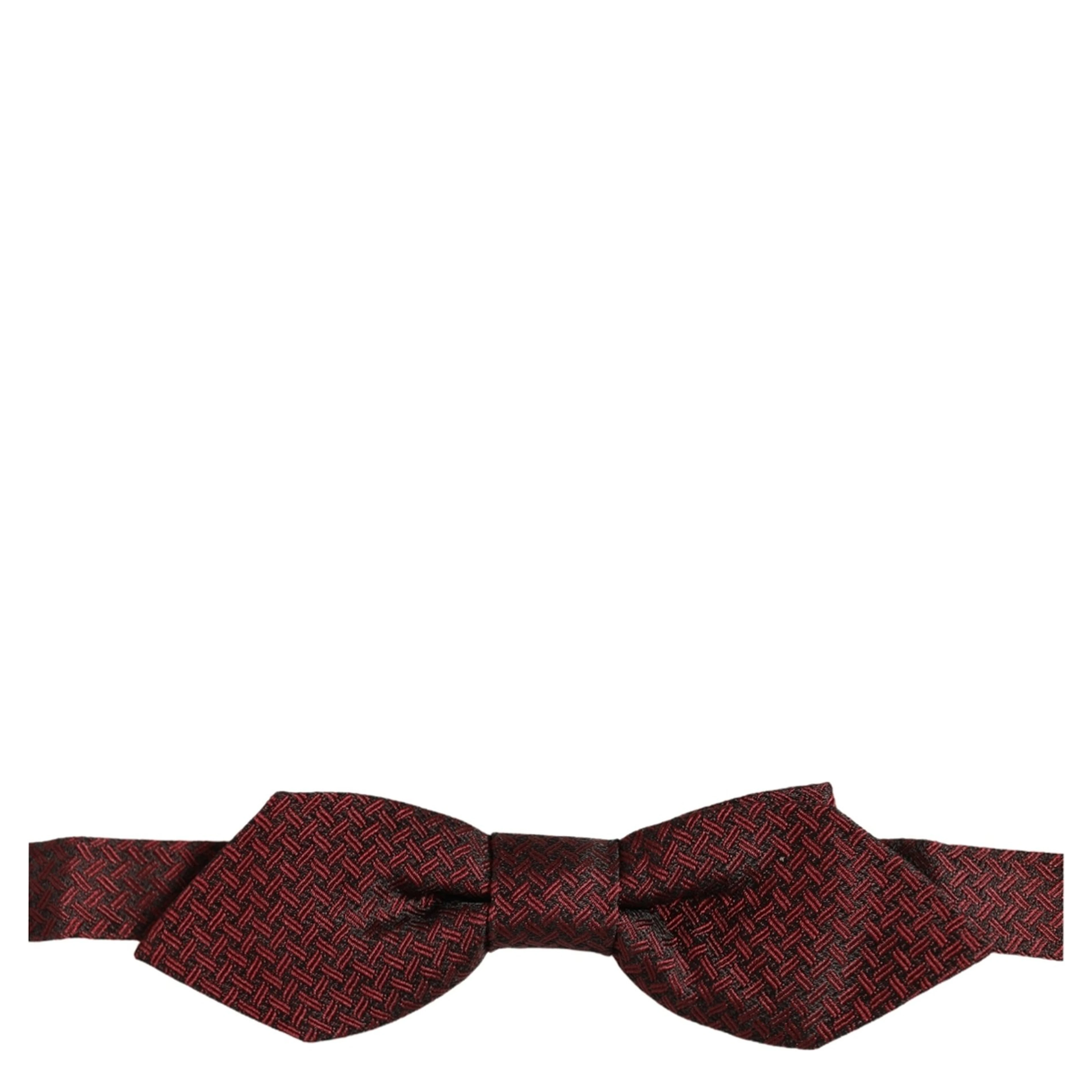 Men Red Silk Fantasy Adjustable Neck Papillon Bow Tie