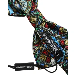 Men Multicolor Sicilian Adjustable Neck Papillon Bow Tie