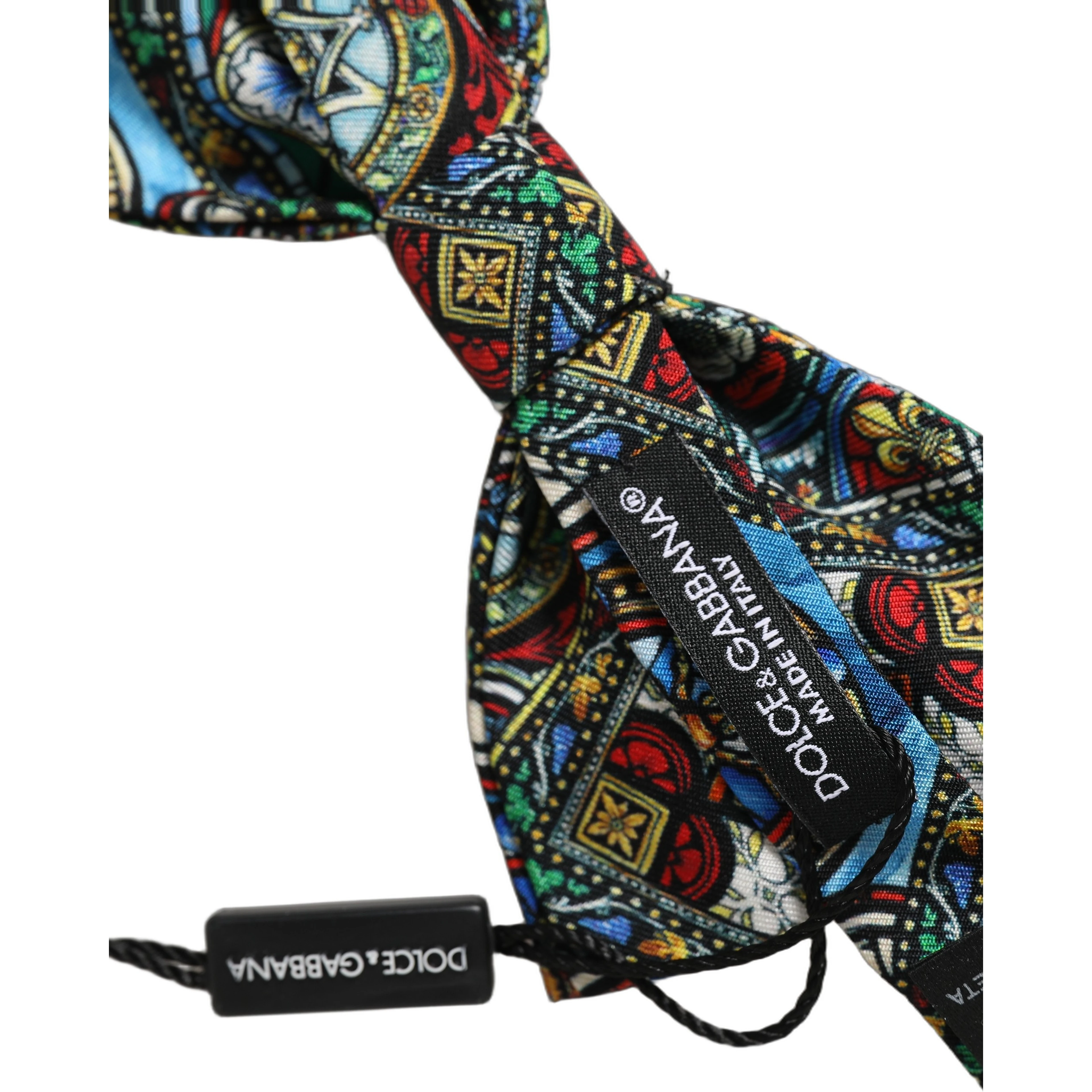 Men Multicolor Sicilian Adjustable Neck Papillon Bow Tie