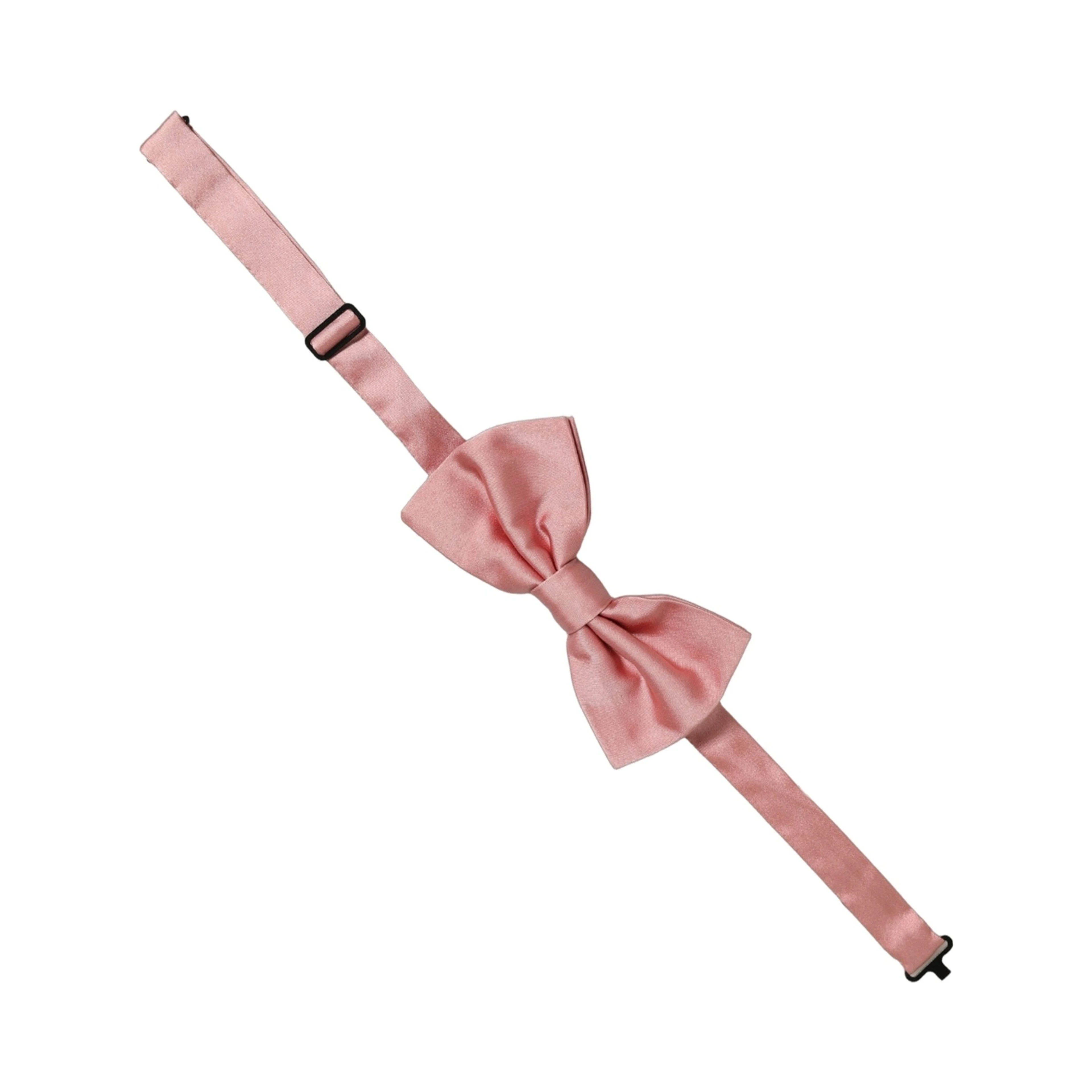 Men Light Pink 100% Silk Adjustable Neck Papillon Bow Tie
