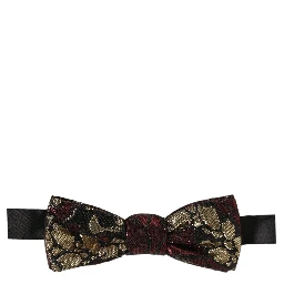 Multicolor Floral Jacquard Adjustable Neck Papillon Bow Tie