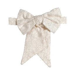 Men White Jacquard Silk Adjustable Neck Papillon Bow Tie