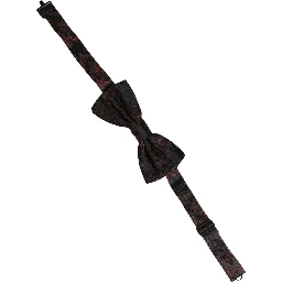 Burgundy Paisley Silk Adjustable Neck Papillon Bow Tie