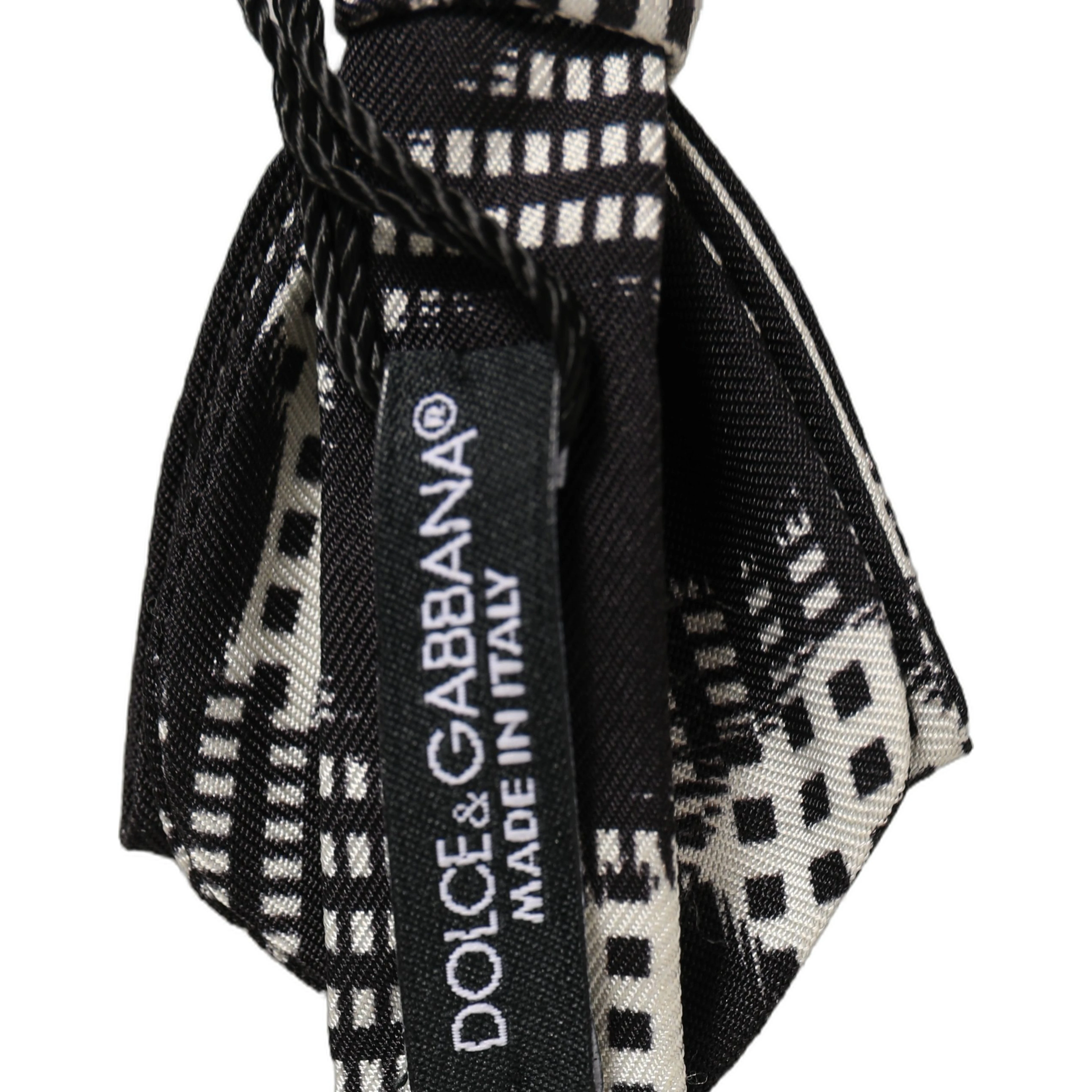 Black White Checkered Adjustable Neck Papillon Bow Tie