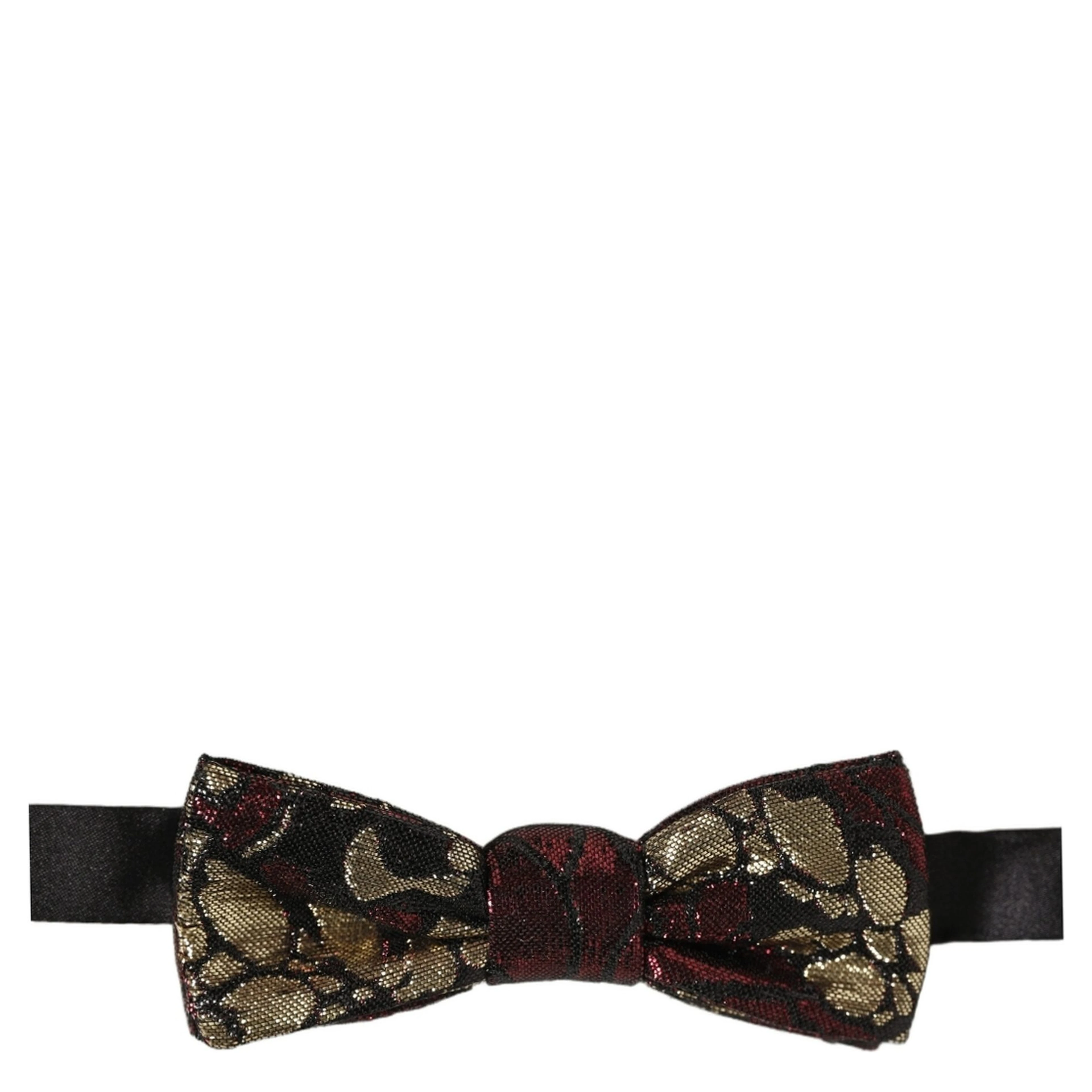 Multicolor Floral Jacquard Adjustable Neck Papillon Bow Tie