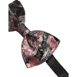 Multicolor Marble Silk Adjustable Neck Papillon Bow Tie