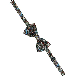 Men Multicolor Sicilian Adjustable Neck Papillon Bow Tie