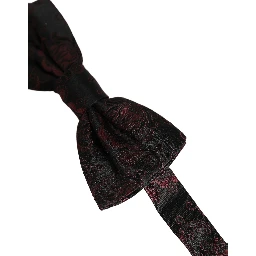 Burgundy Paisley Silk Adjustable Neck Papillon Bow Tie