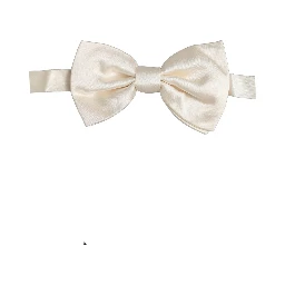 Men White 100% Silk Adjustable Neck Papillon Bow Tie