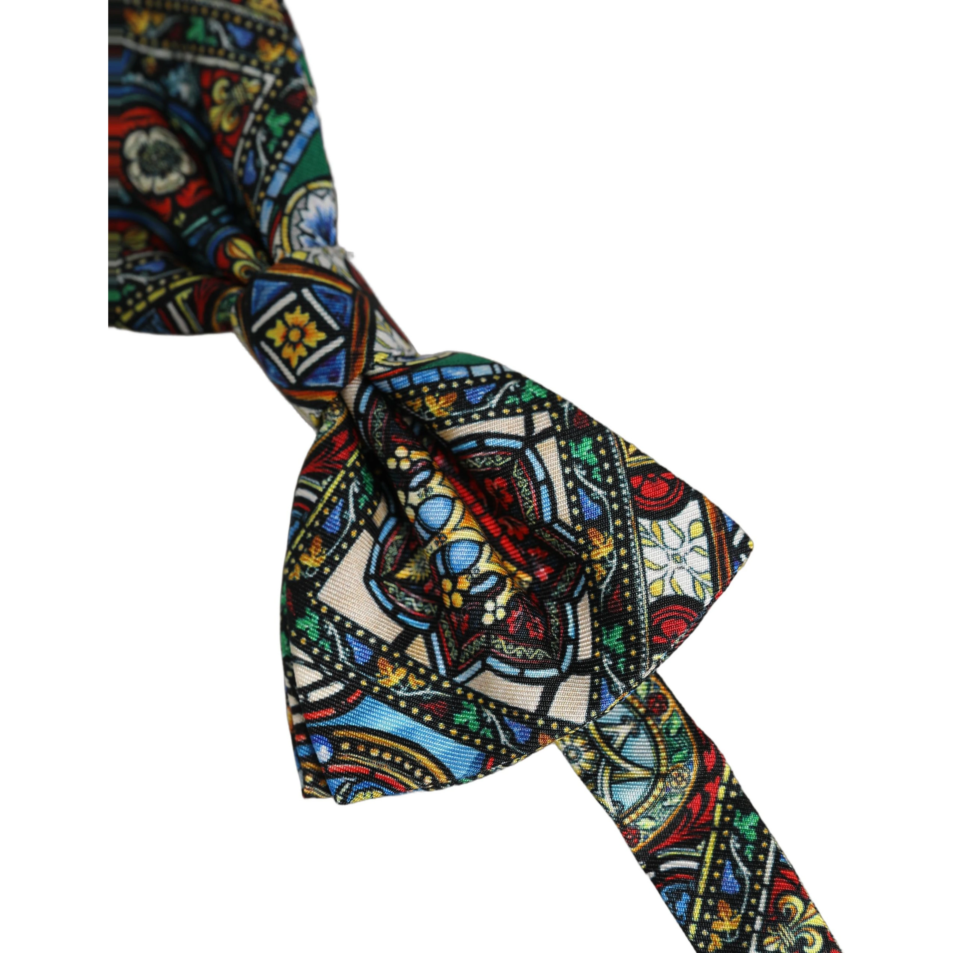 Men Multicolor Sicilian Adjustable Neck Papillon Bow Tie