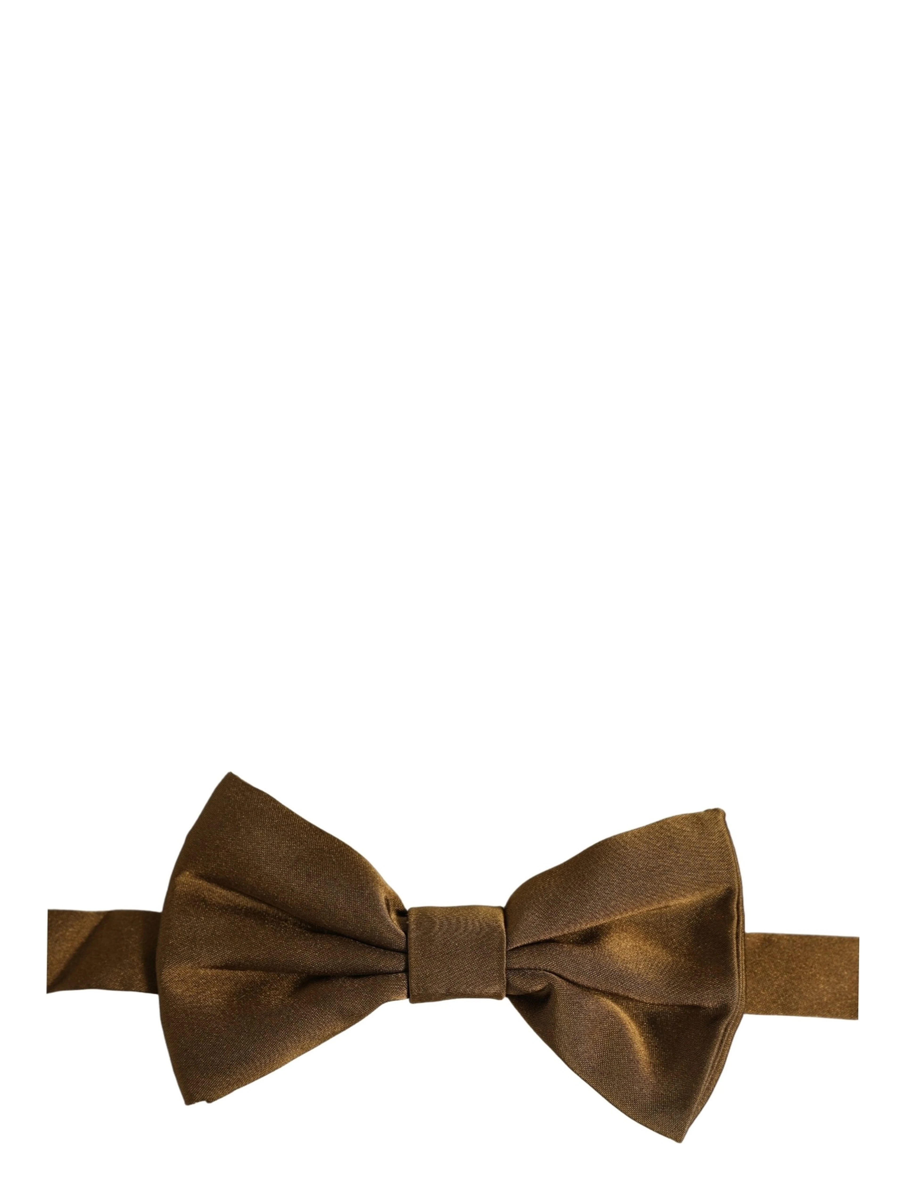 Men Brown 100% Silk Adjustable Neck Papillon Bow Tie