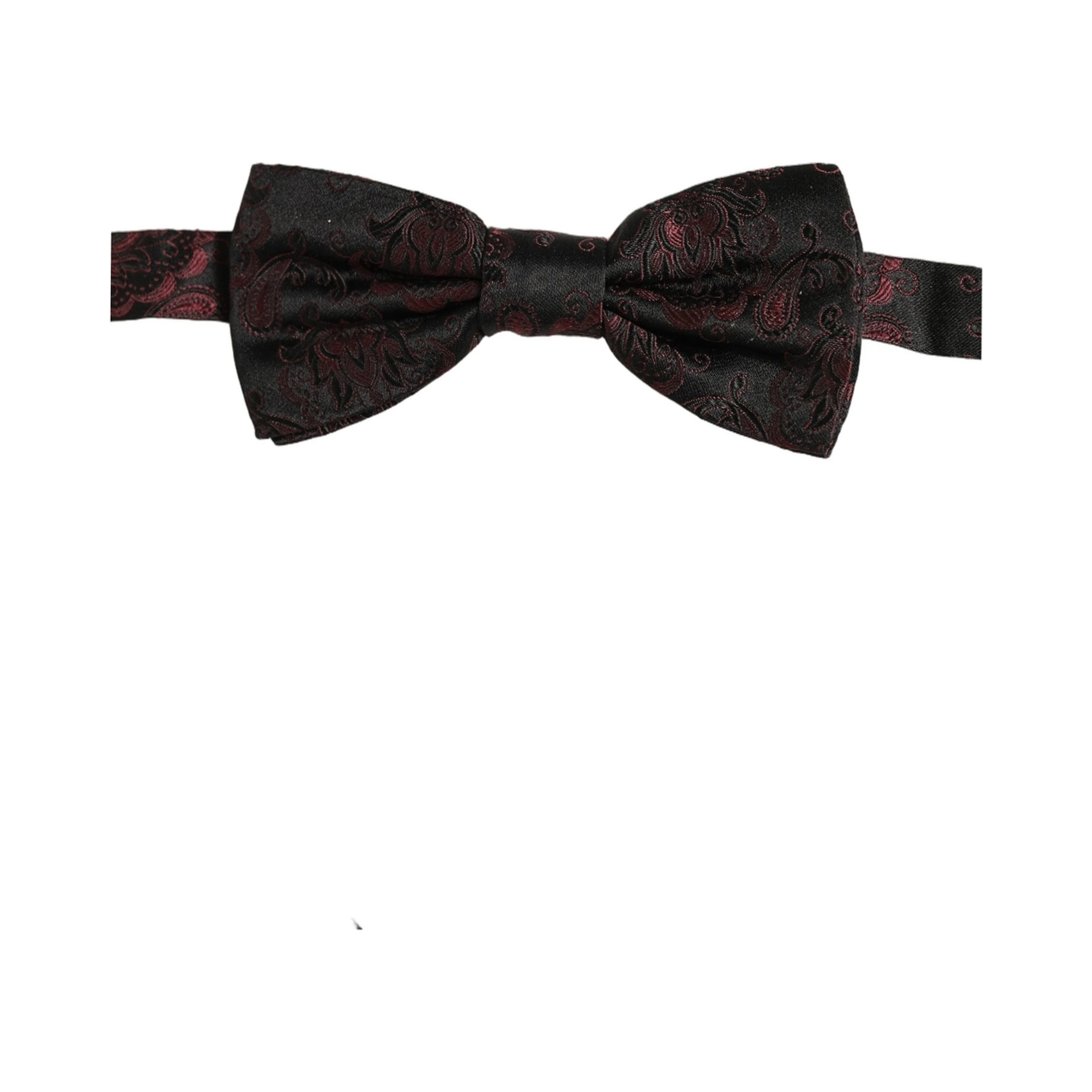 Burgundy Paisley Silk Adjustable Neck Papillon Bow Tie