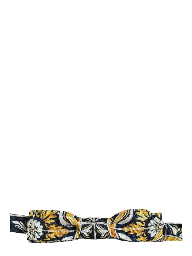 Multicolor Damask Style Adjustable Neck Papillon Bow Tie