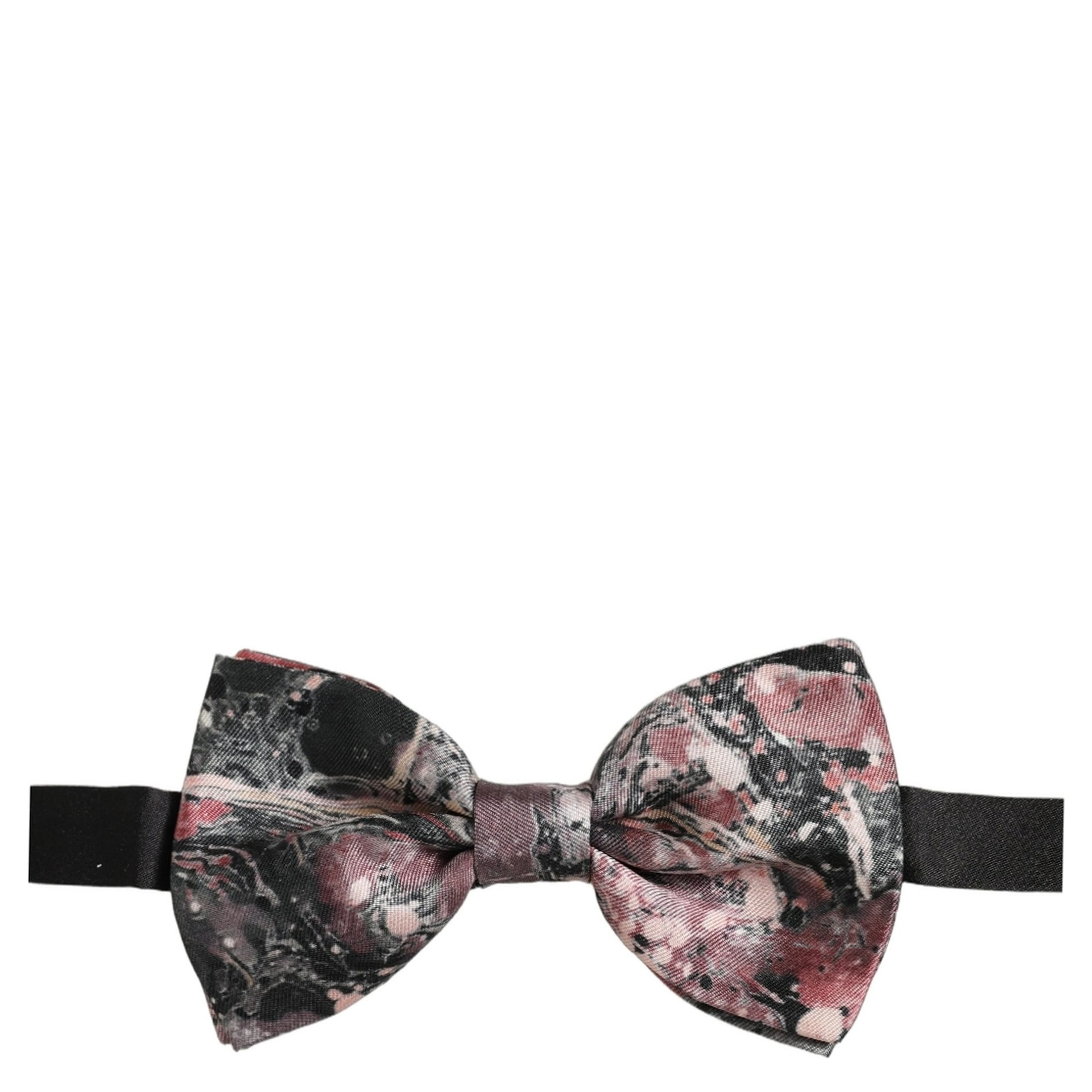Multicolor Marble Silk Adjustable Neck Papillon Bow Tie