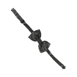Men Metallic Black Silk Adjustable Neck Papillon Bow Tie