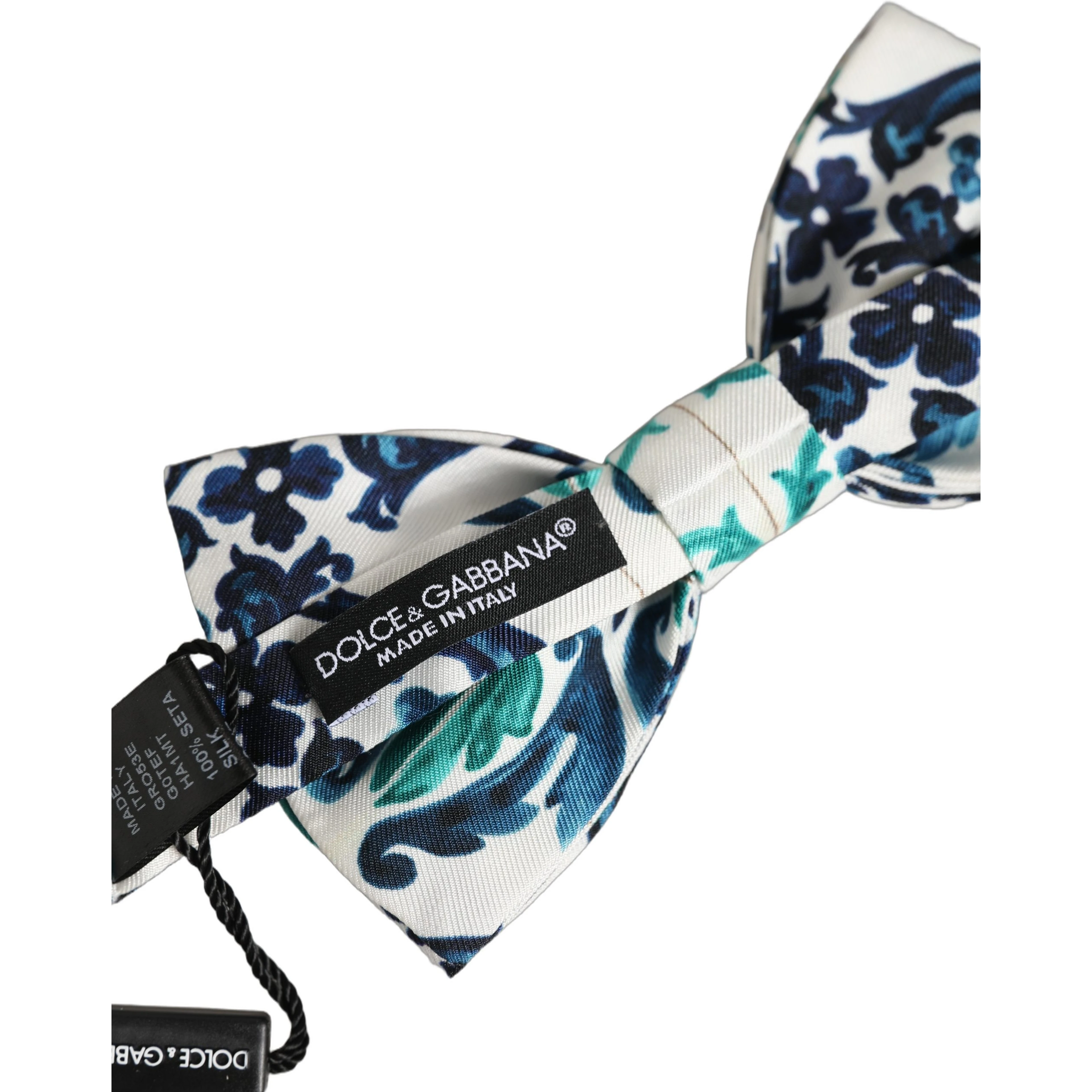 Men White Sicilian Silk Adjustable Neck Papillon Bow Tie