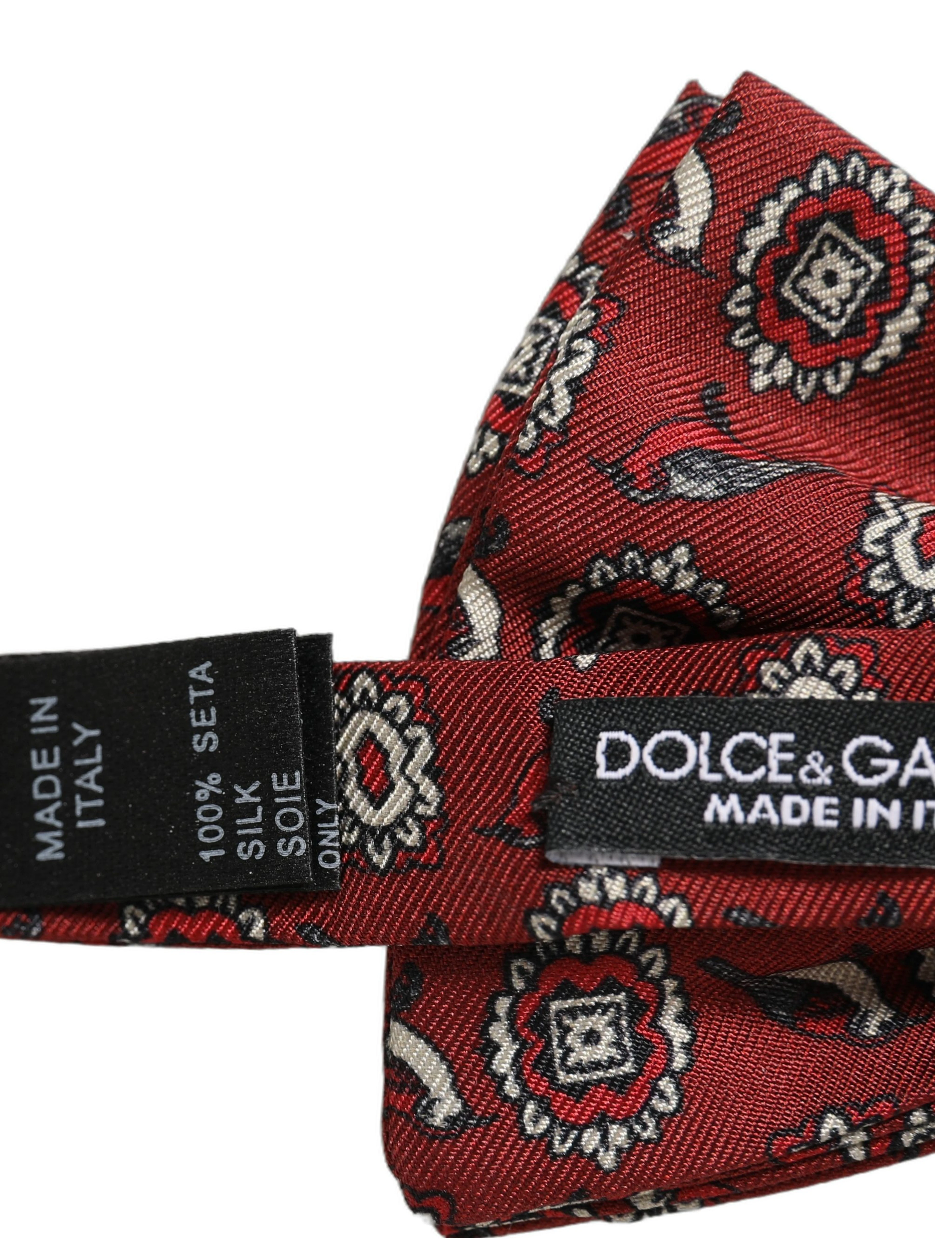 Men Bordeaux Floral Adjustable Neck Papillon Bow Tie
