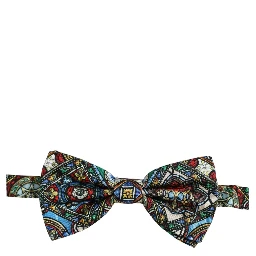 Men Multicolor Sicilian Adjustable Neck Papillon Bow Tie