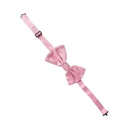 Men Pink 100% Silk Adjustable Neck Papillon Bow Tie