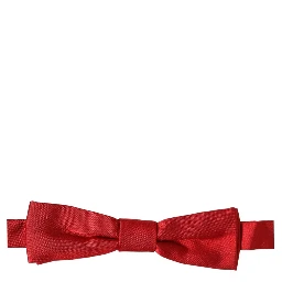 Men Red 100% Silk Adjustable Neck Papillon Bow Tie