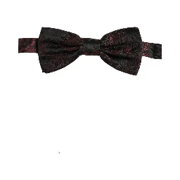 Burgundy Paisley Silk Adjustable Neck Papillon Bow Tie