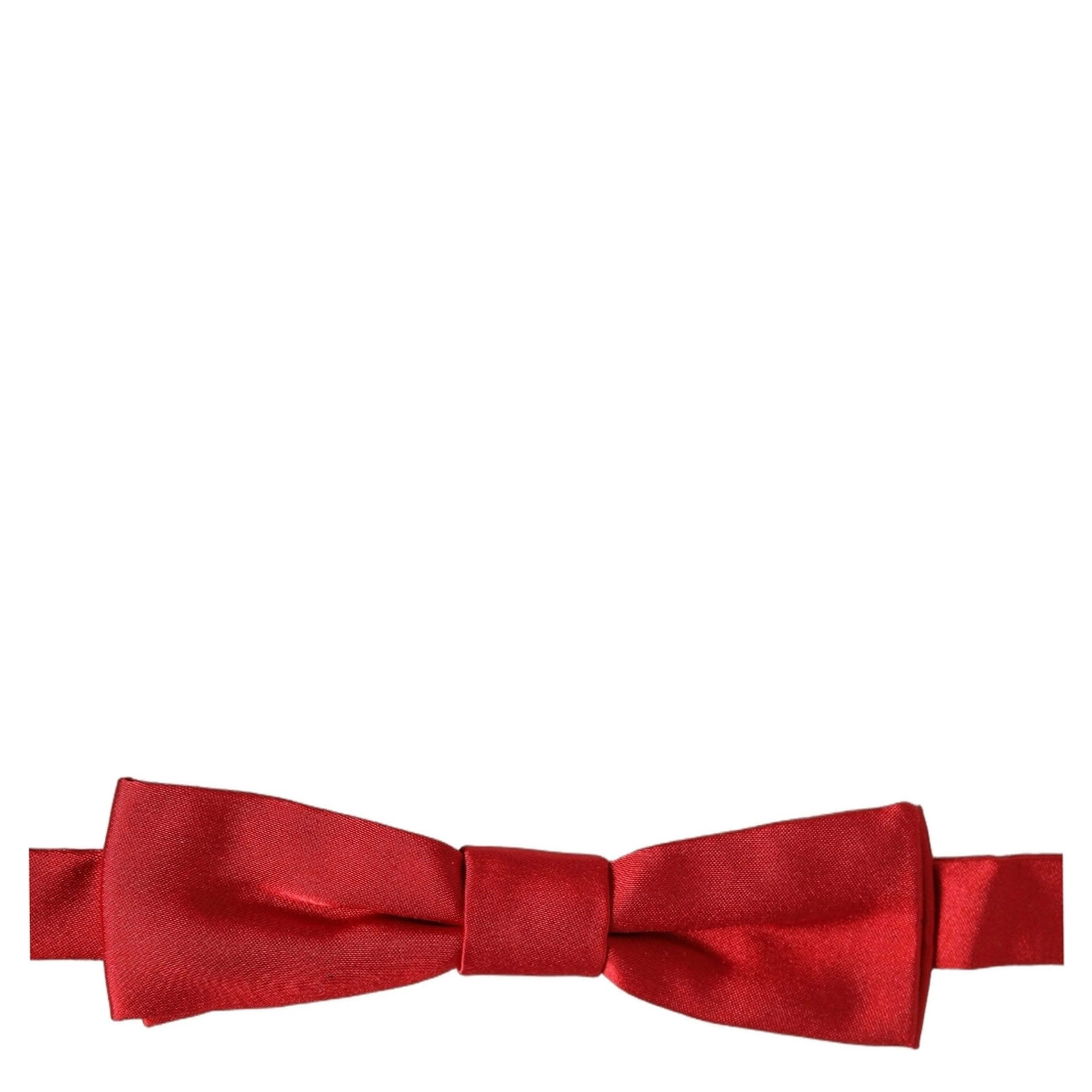 Men Red 100% Silk Adjustable Neck Papillon Bow Tie