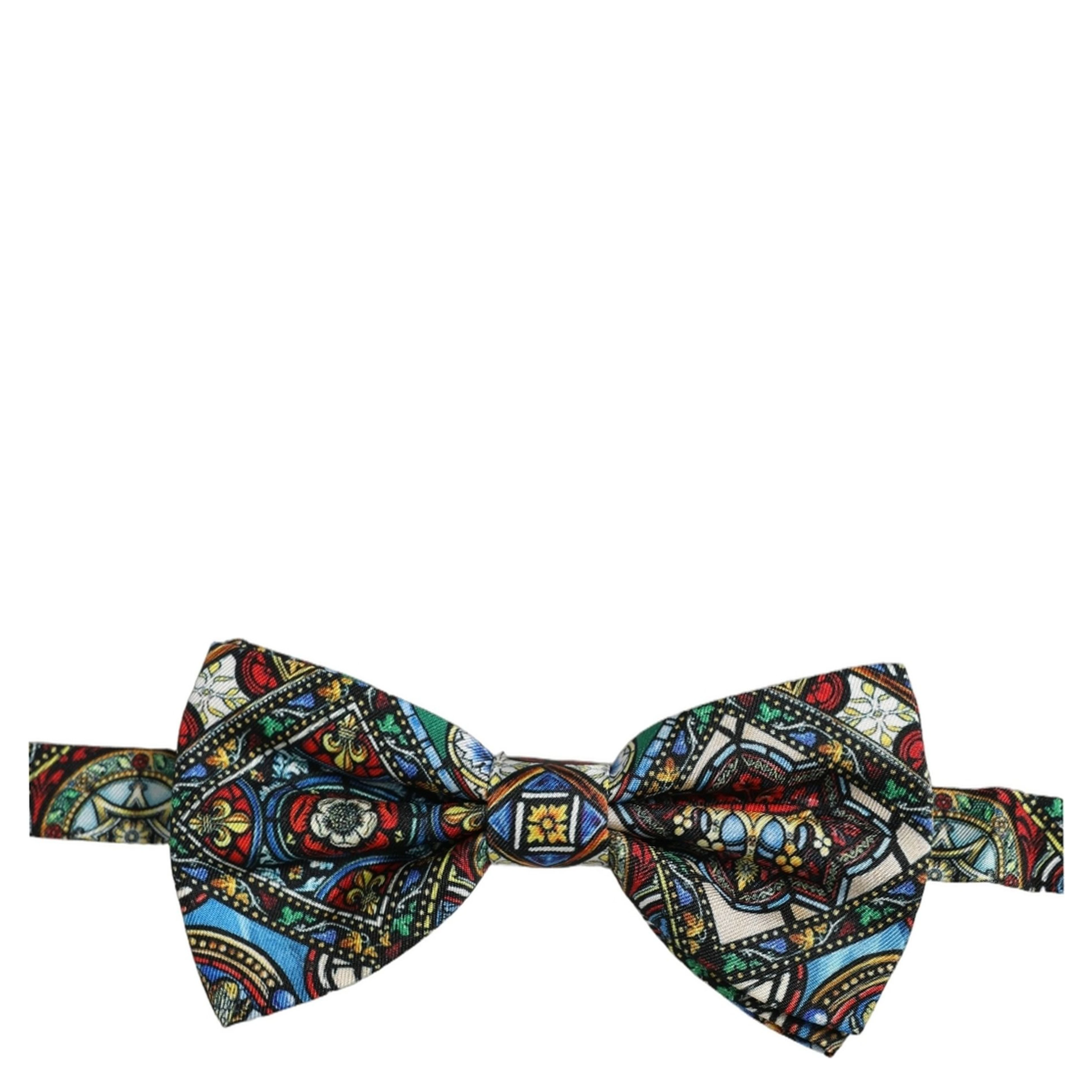 Men Multicolor Sicilian Adjustable Neck Papillon Bow Tie