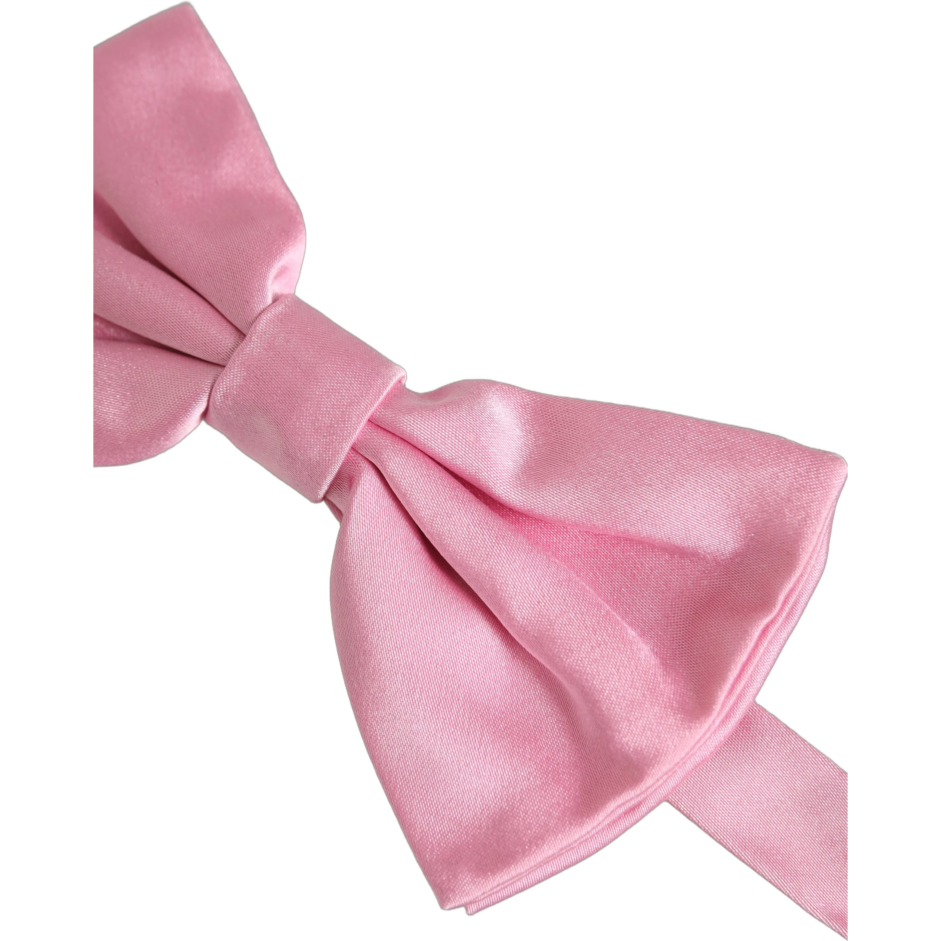 Men Pink 100% Silk Adjustable Neck Papillon Bow Tie