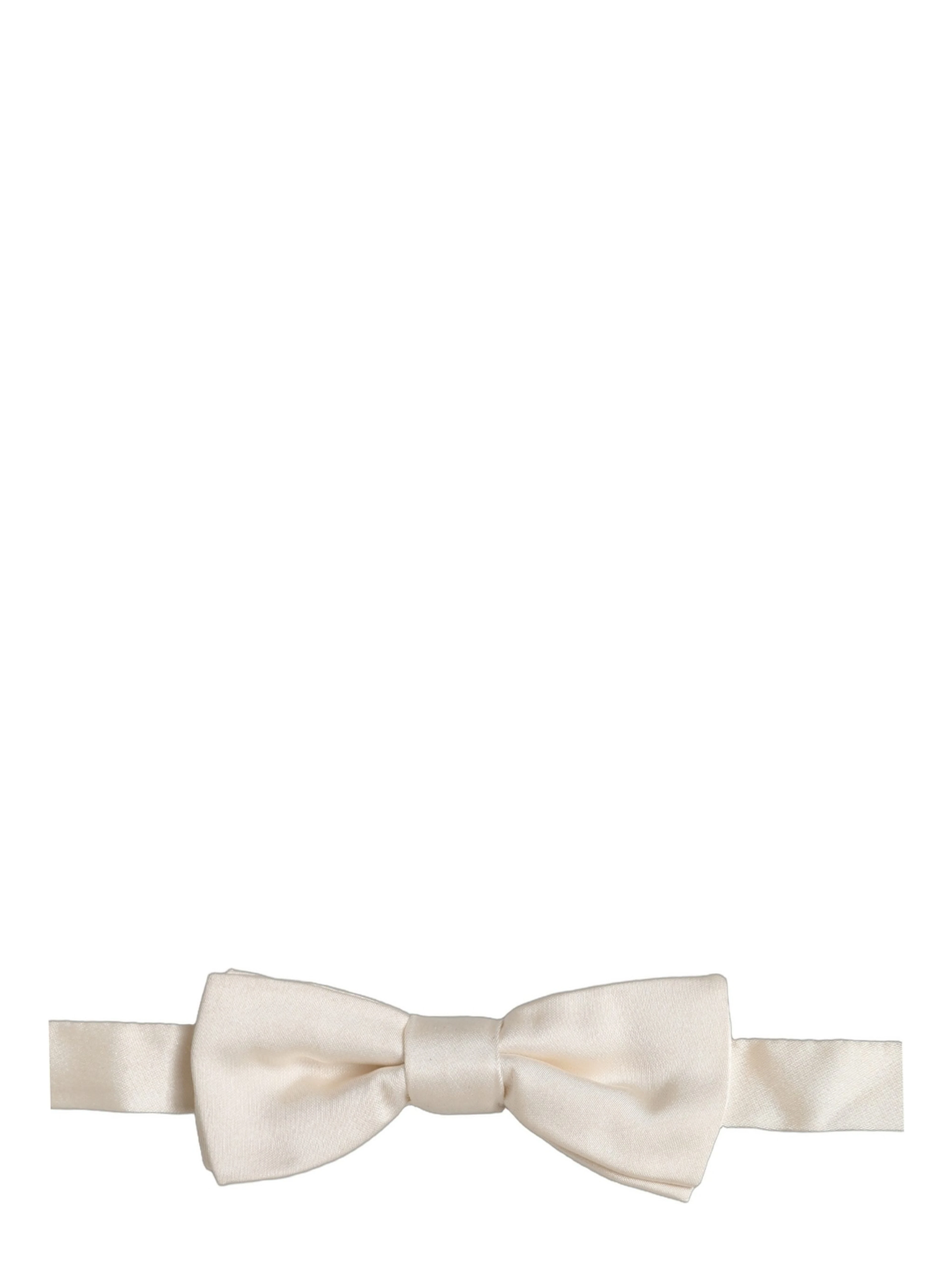 Men Off White 100% Silk Adjustable Neck Papillon Bow Tie