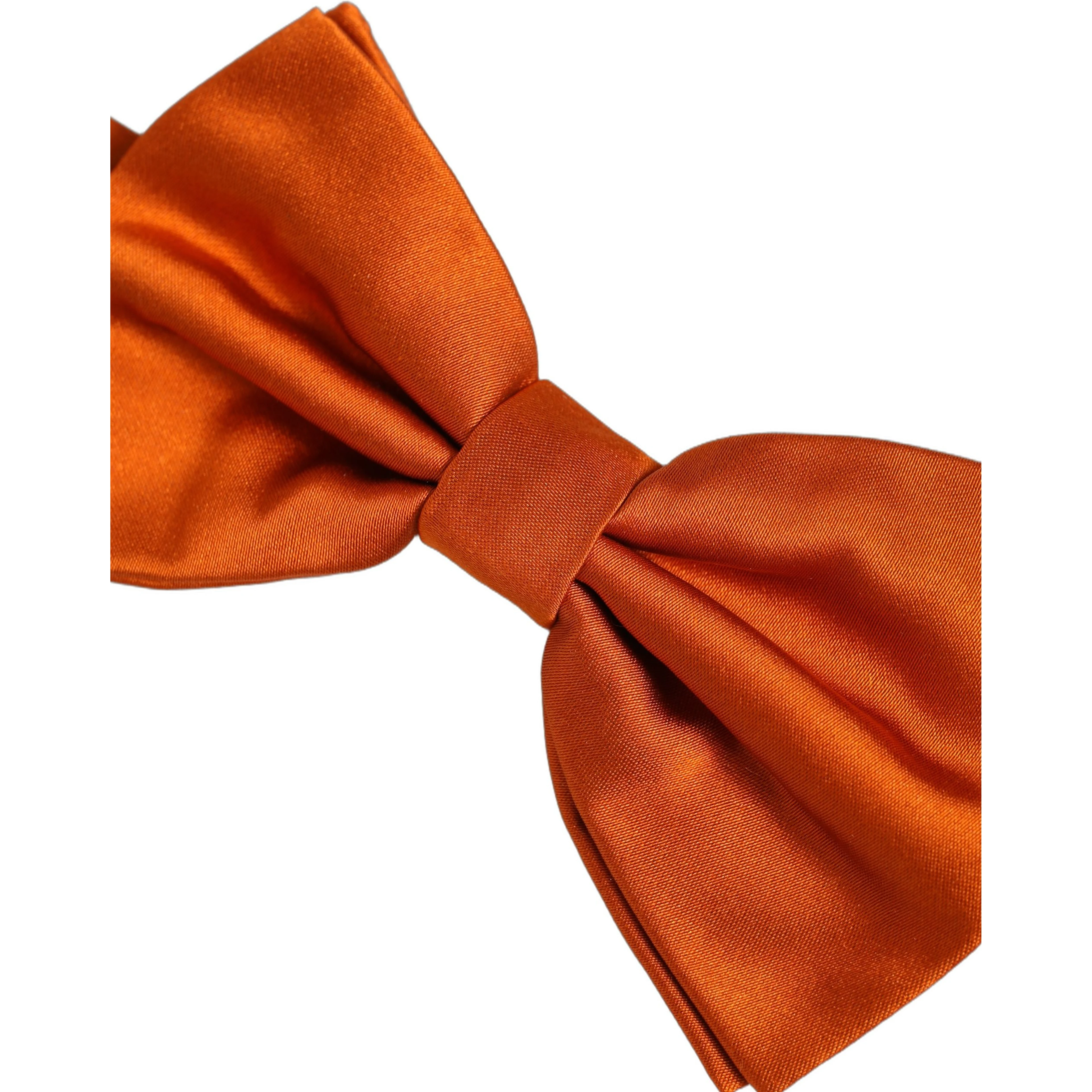 Men Orange 100% Silk Adjustable Neck Papillon Bow Tie