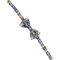 Men Multicolor Majolica Adjustable Neck Papillon Bow Tie