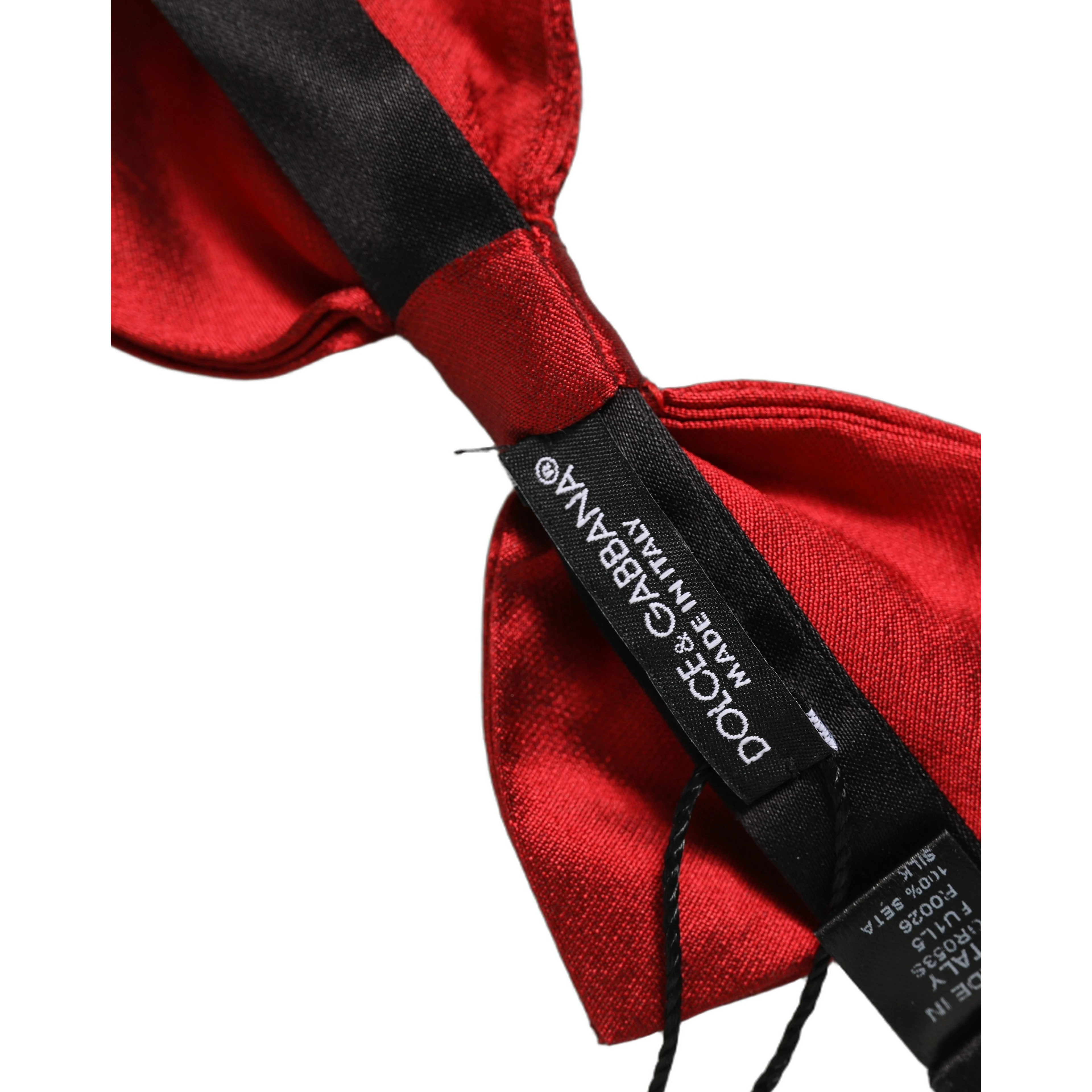 Men Black Red Silk Adjustable Neck Papillon Bow Tie