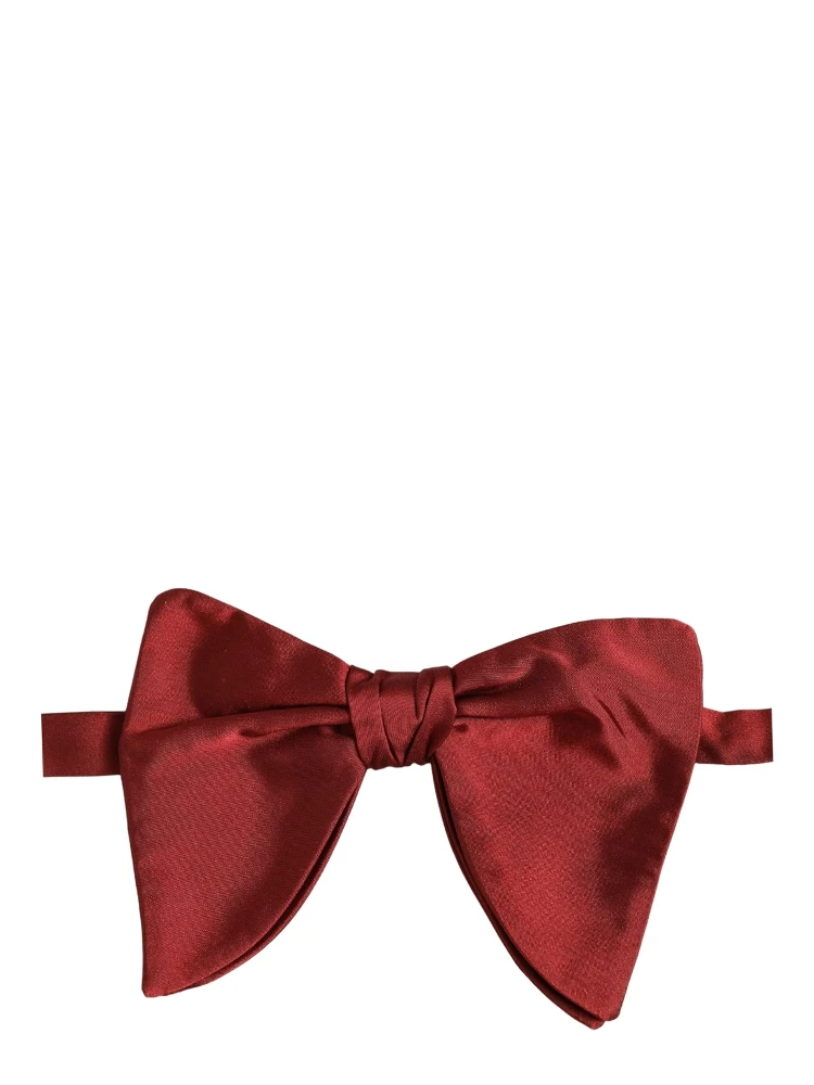 Men Red 100% Silk Adjustable Neck Papillon Bow Tie alternative