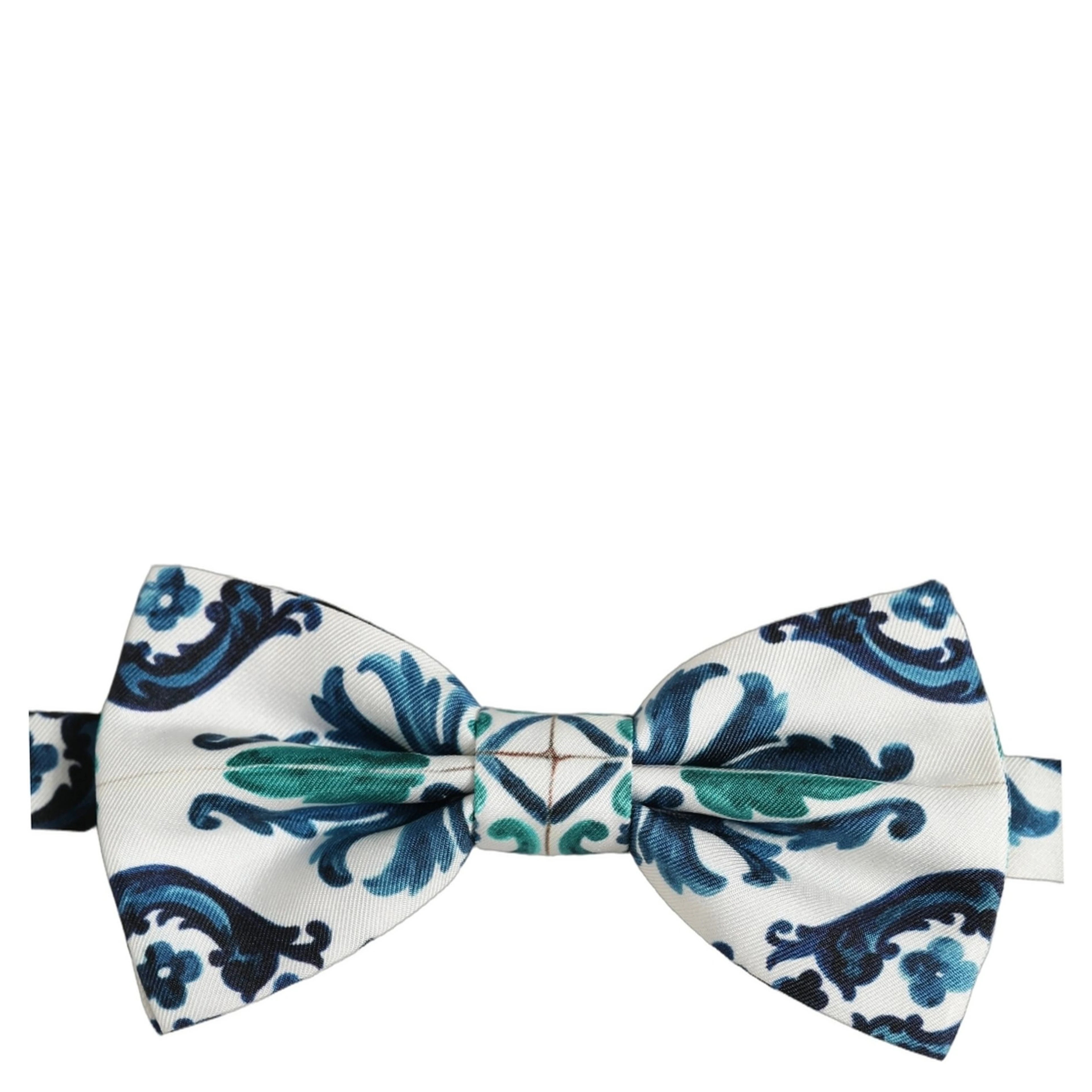 Men White Sicilian Silk Adjustable Neck Papillon Bow Tie