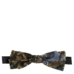 Men Multicolor Jacquard Adjustable Neck Bow Tie