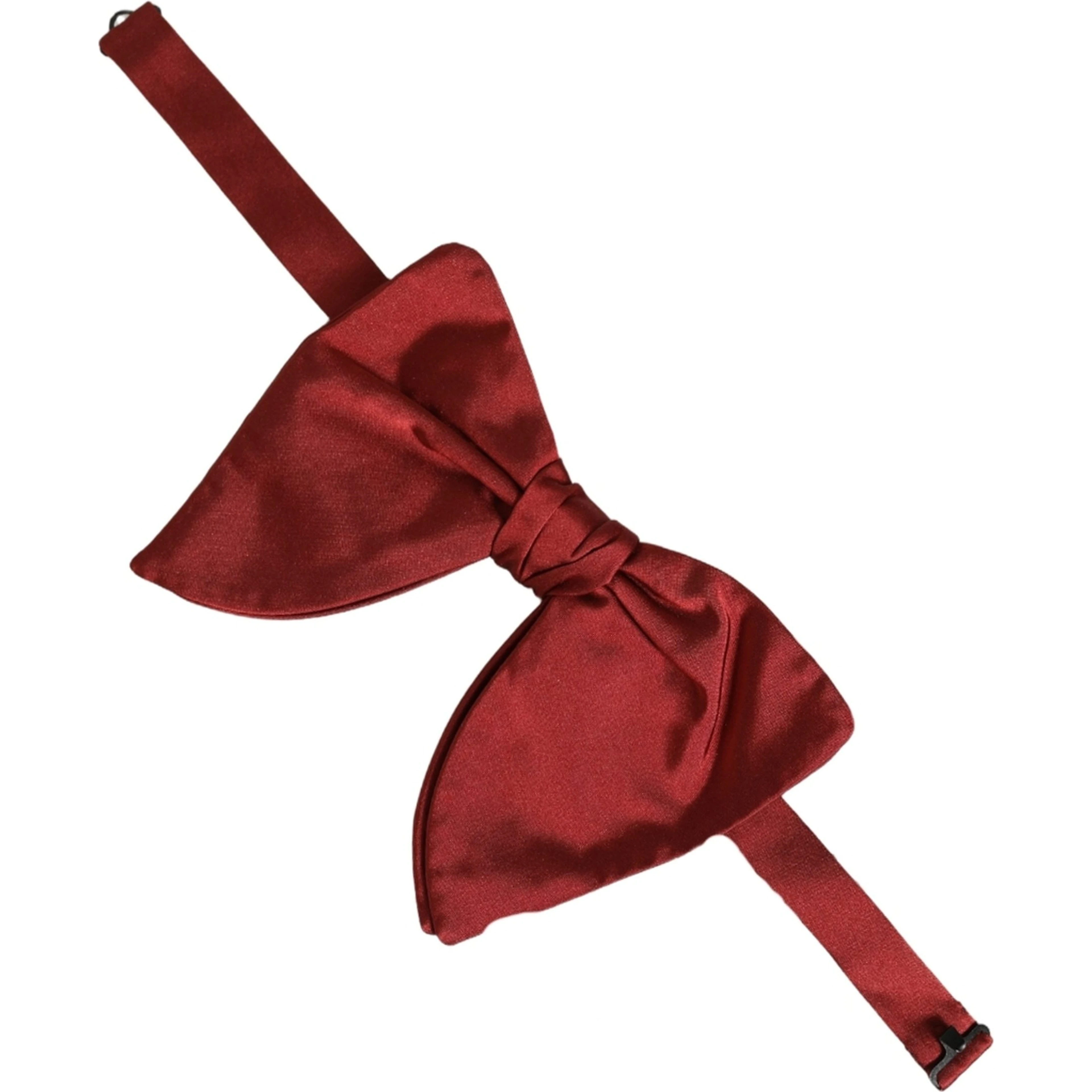 Men Red 100% Silk Adjustable Neck Papillon Bow Tie
