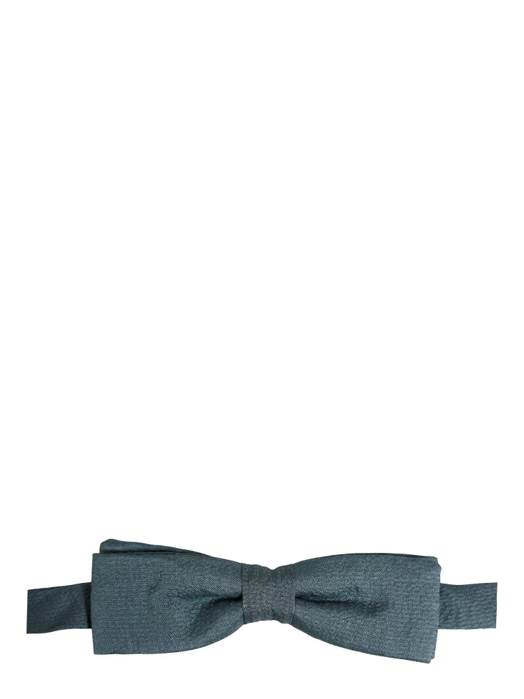 Men Steel Blue 100% Silk Adjustable Neck Papillon Bow Tie