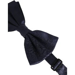 Dark Blue 100% Silk Adjustable Neck Papillon Bow Tie